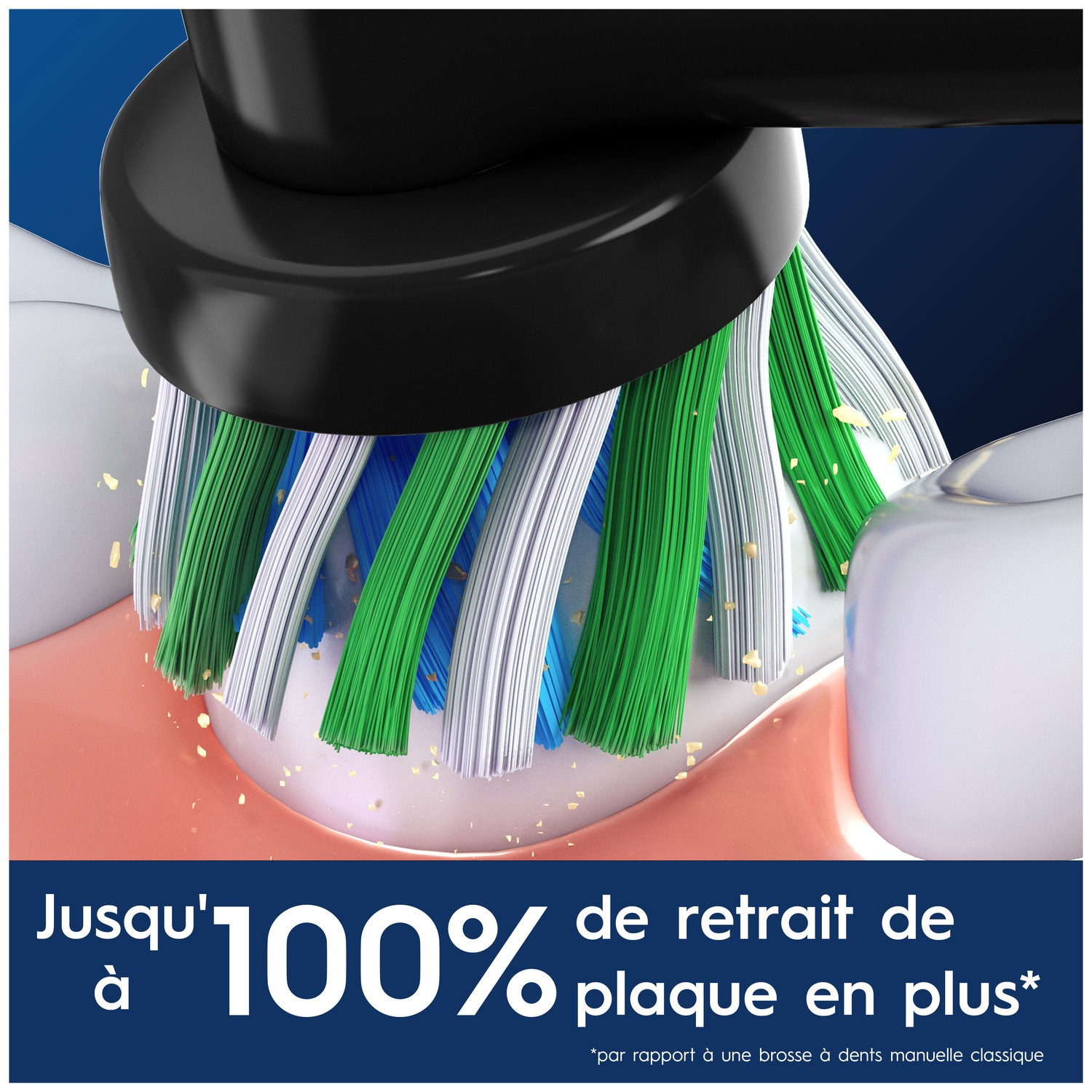 Brosse à dents électrique nettoie les dents, élimine 100% de la plaque.