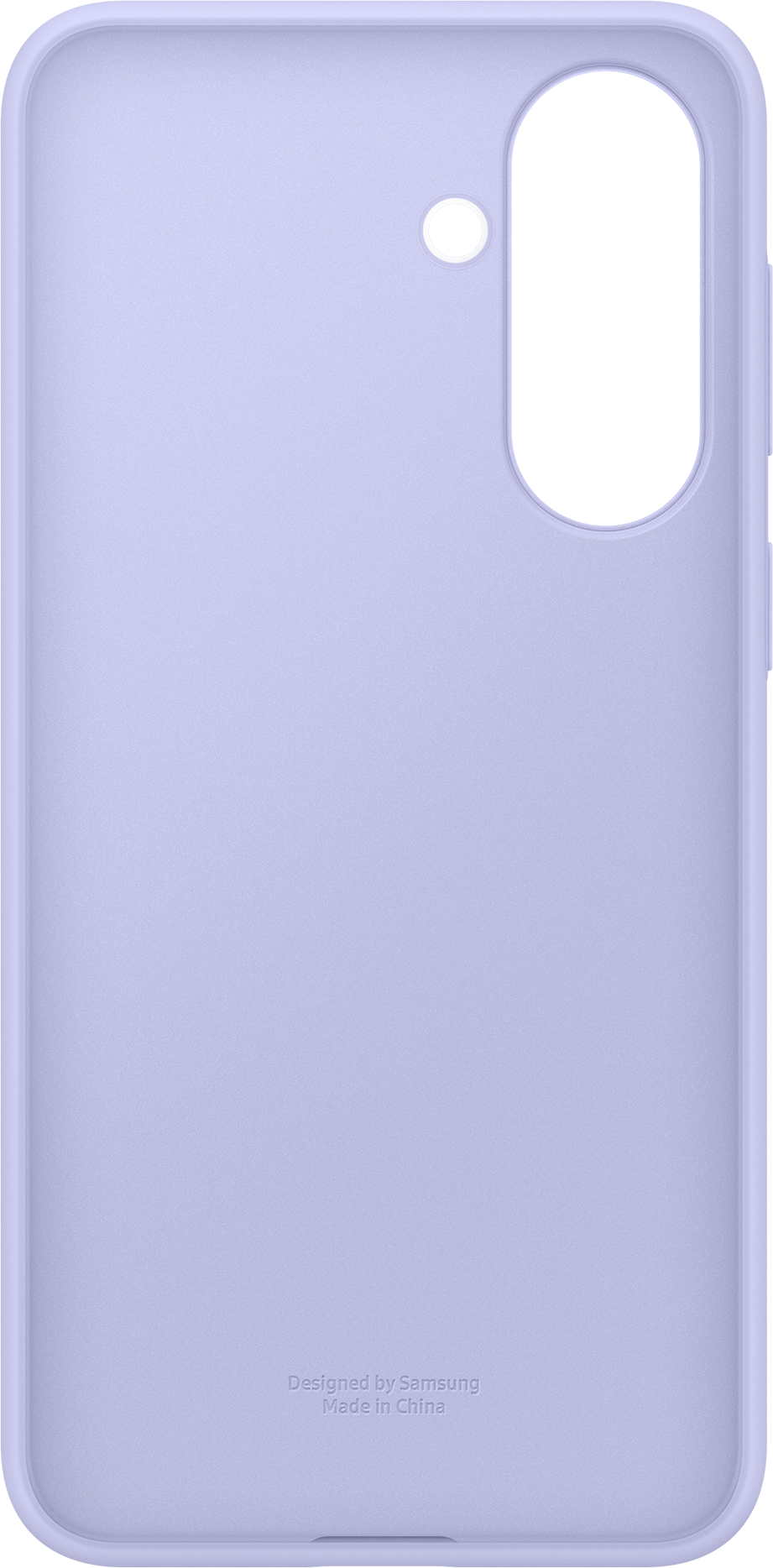 Una custodia viola chiaro per telefono con ritaglio per fotocamera.