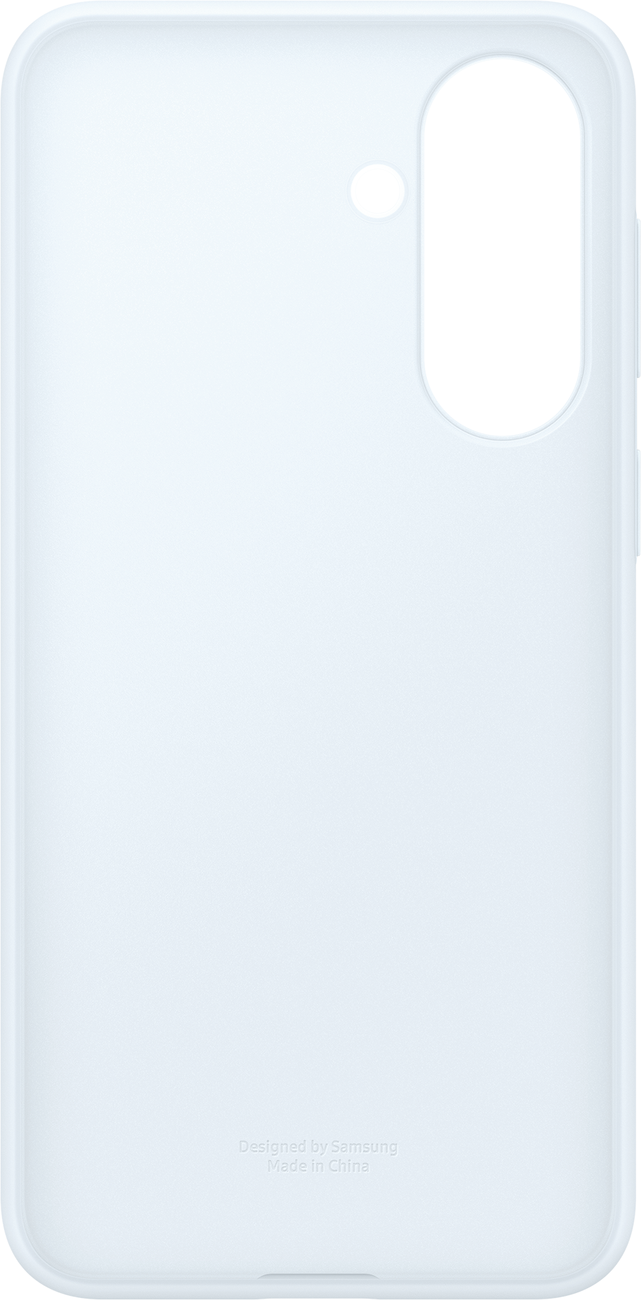 Custodia bianca per telefono con ritaglio fotocamera e logo Samsung.