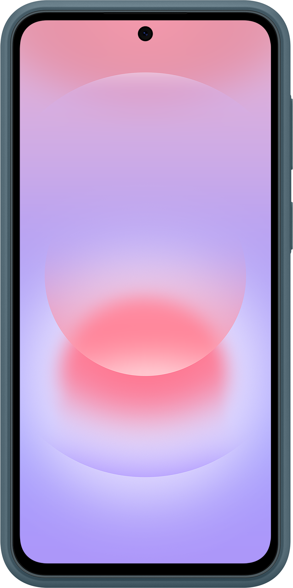 Uno smartphone con uno sfondo sfumato viola e rosa.