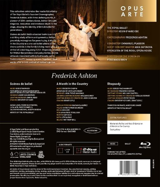 Ballett-Tanzpaar in klassischer Pose vor einem Stuhl mit goldenen Verzierungen.