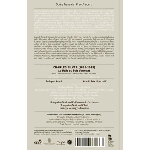 Ein Buchcover mit Informationen über die Oper 'La Belle au bois dormant' von Charles Silver.
