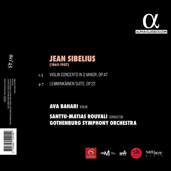 Albumcover von Jean Sibelius mit Titeln und Credits.