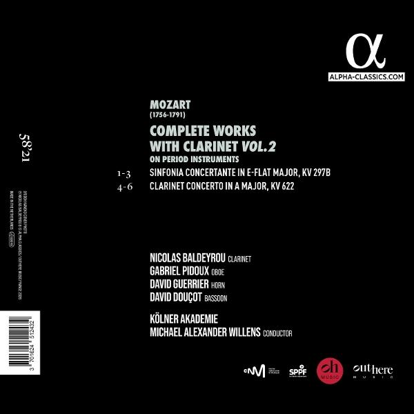 Cover einer CD von Mozart, Complete Works with Clarinet Vol. 2.