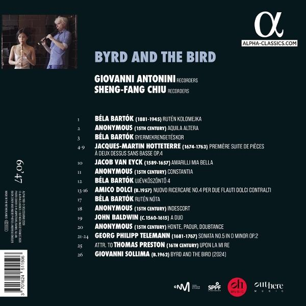 Zwei Musiker spielen Flöten, mit Albumtitel und Trackliste.