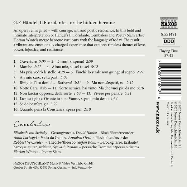 CD-Cover mit Titel, Trackliste und Besetzung. Naxos-Logo oben rechts.