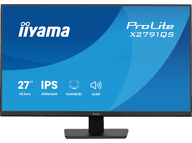 Iiyama ProLite X2797HSU-B1 – 27 Inch IPS Monitor, Full-HD, 120Hz, USB-C, HDMI, DP, Adaptive Sync, Zwart