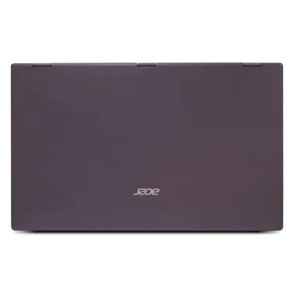 Geschlossener dunkler Acer Laptop mit Logo auf dem Deckel.