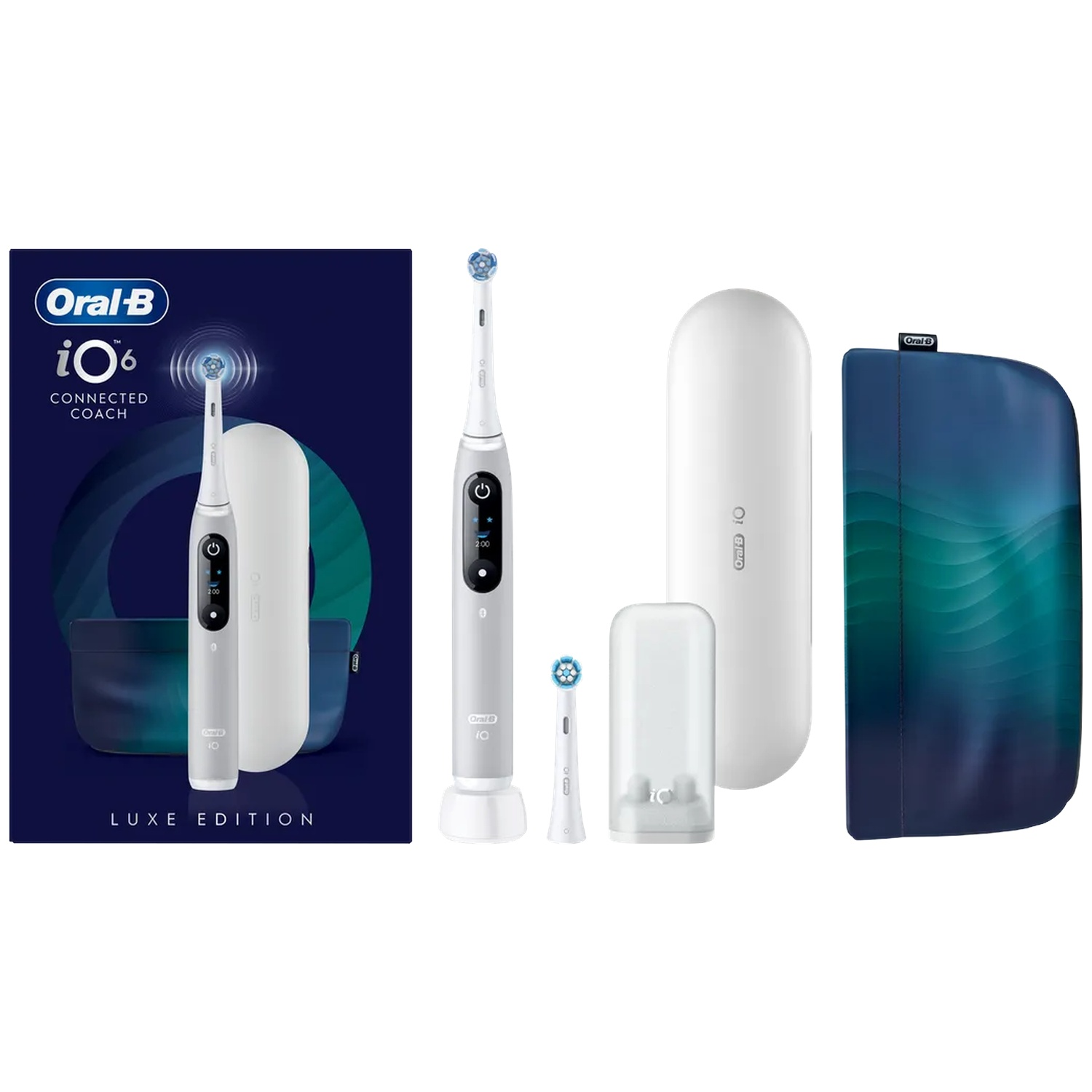Brosse à dents électrique Oral-B iO 6 Connected Coach Luxe Edition.