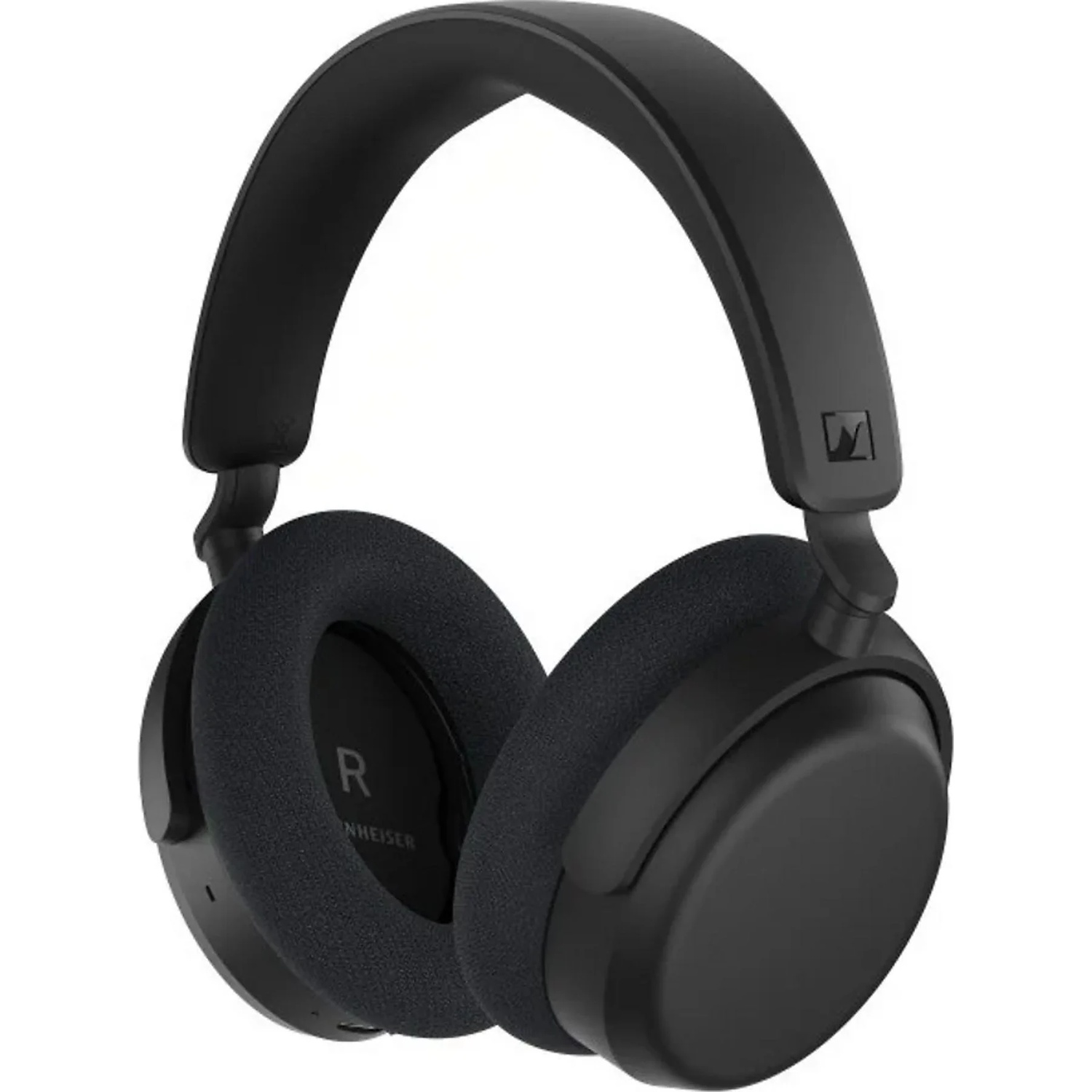 Casque circum-auriculaire noir avec bandeau et coussinets rembourrés.