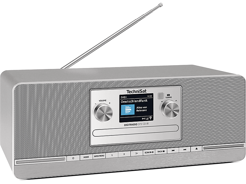 TECHNISAT DIGITRADIO 372 CD IR DAB+/UKW/Internet-Stereoradio, Hybrid, DAB+, Internet Radio, AM, FM, DAB, Bluetooth, Anthrazit/Silber