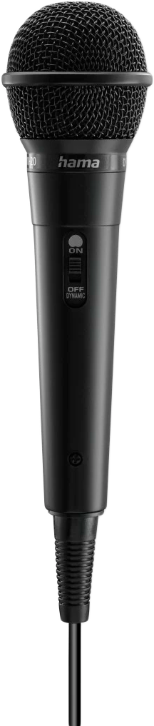 HAMA Dinamikus party mikrofon, 2.5m jack, fekete (46000)