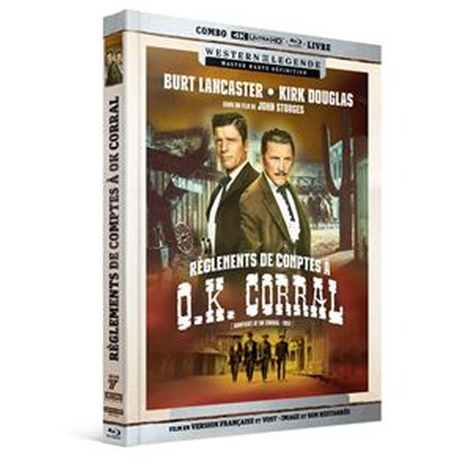 Blu-ray case for 'O.K. Corral' movie with Lancaster and Douglas.