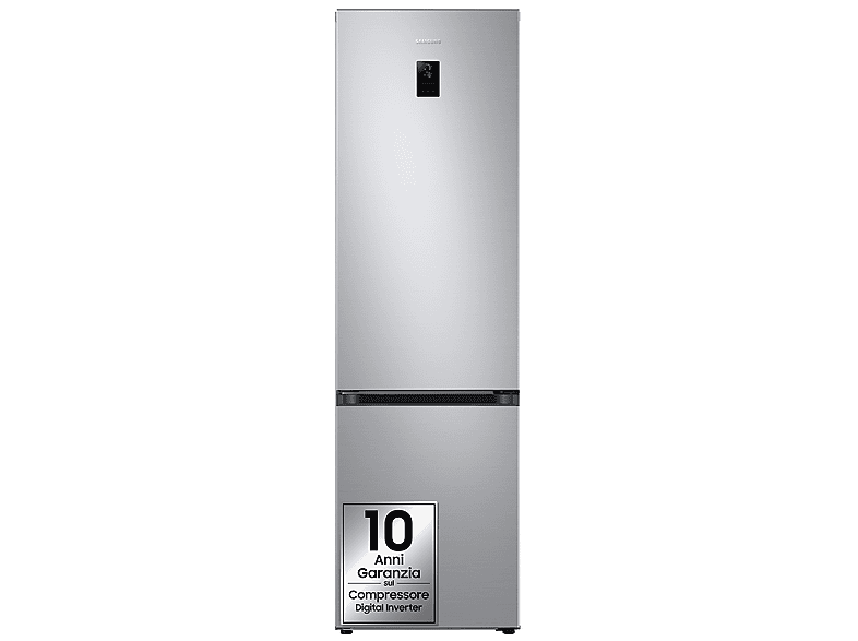 FRIGORIFERO COMBINATO SAMSUNG RB38C674CSA/EF , Capacità netta totale 390 l, Rumorosità: 35 dB(A), LAN wireless, 4 ripiani, Dimensioni: L 59,5 cm A 203 P 65,8 cm, Silver/Inox, Classe C