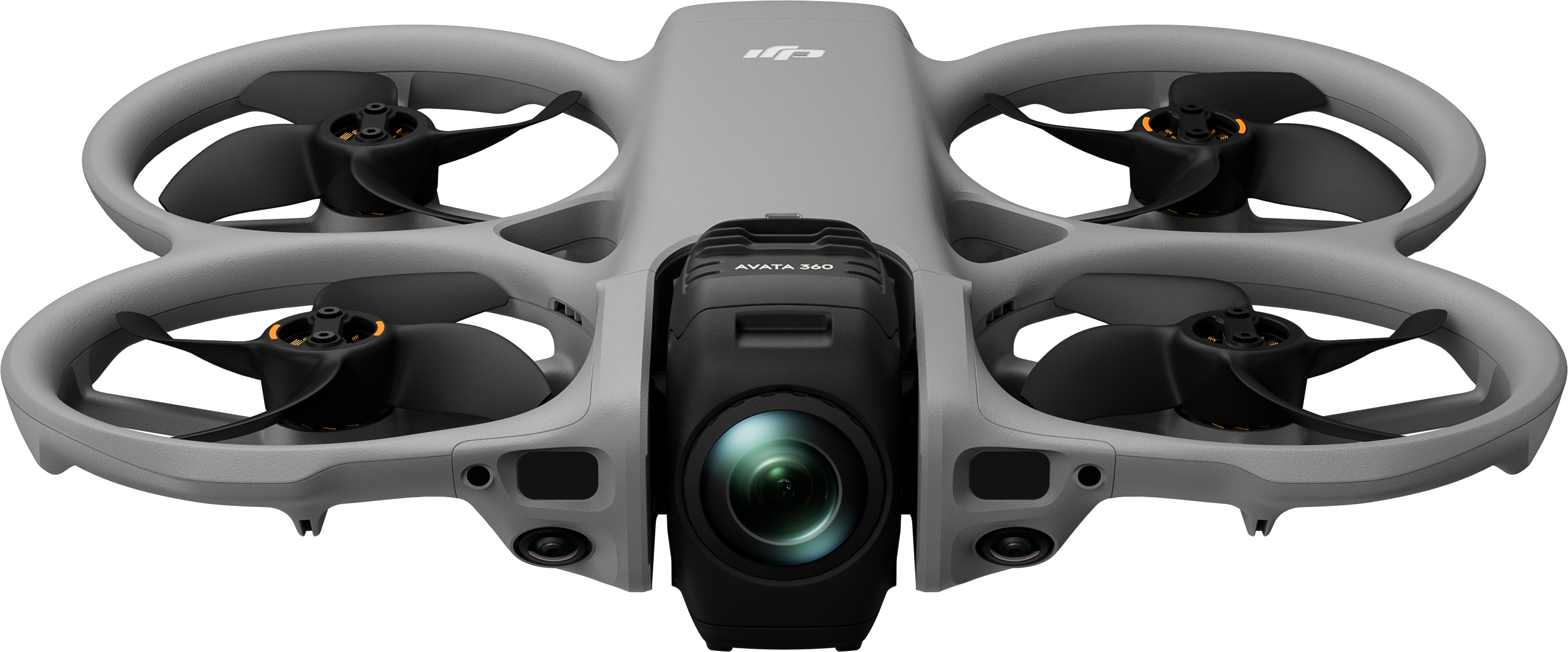 Drone DJI Avata grigio con quattro eliche e una telecamera centrale.