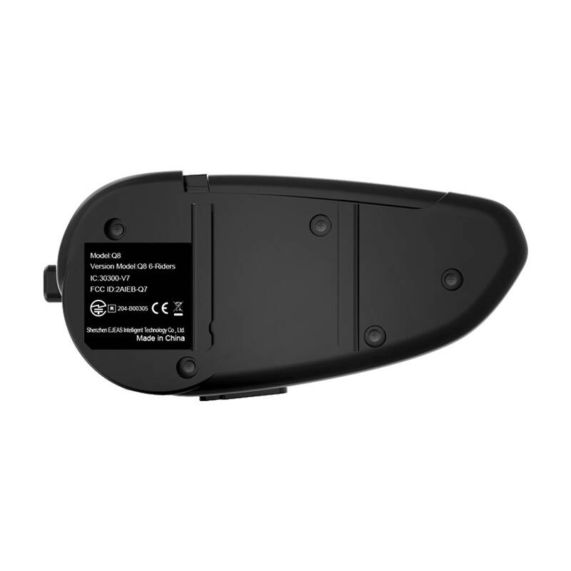 Fekete eszköz címkével: Q8 modell, IC: 30300-V7, FCC ID: 2AIEB-Q7.