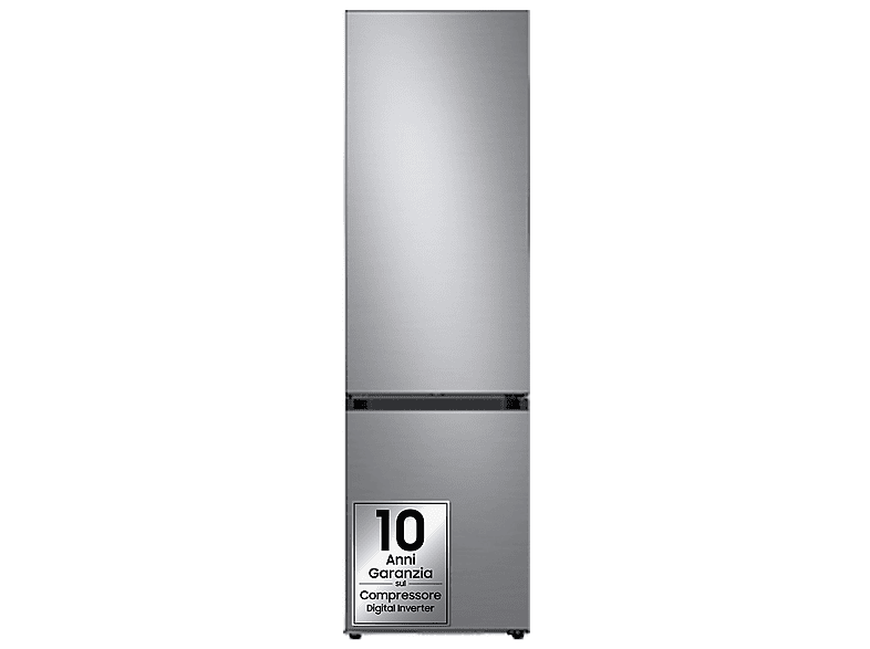 FRIGORIFERO COMBINATO SAMSUNG RB38C7B6CS9/EF, Capacità netta totale 390 l, Rumorosità: 35 dB(A), LAN wireless, 4 ripiani, Dimensioni: L 59,5 cm A 203 P 65,8 cm, Silver Metallizzato, Classe C
