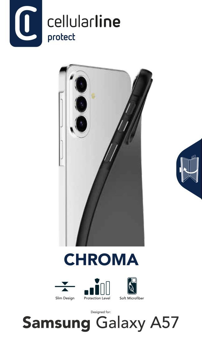 Schwarze Handyhülle für Samsung Galaxy A57 von Cellularline.