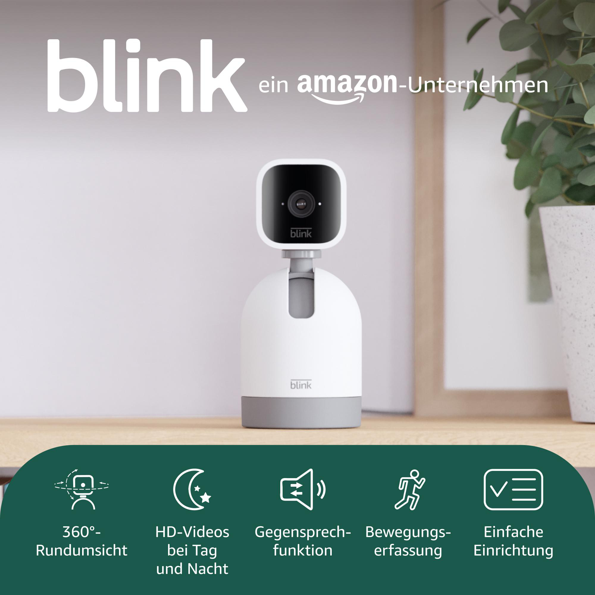Ein Blink-Sicherheitskamera-System mit Icons für Funktionen.