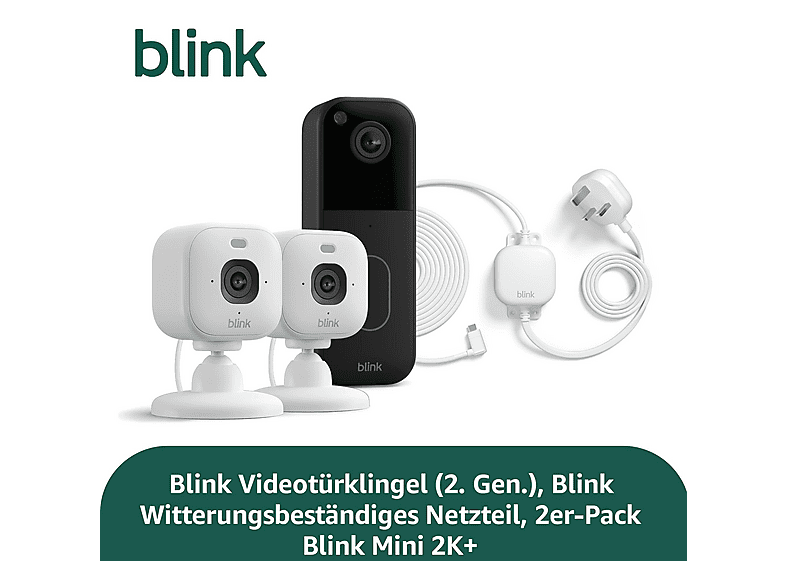 BLINK Sicherheits-Set für das gesamte Zuhause, Video-Türklingel + Überwachungskamera