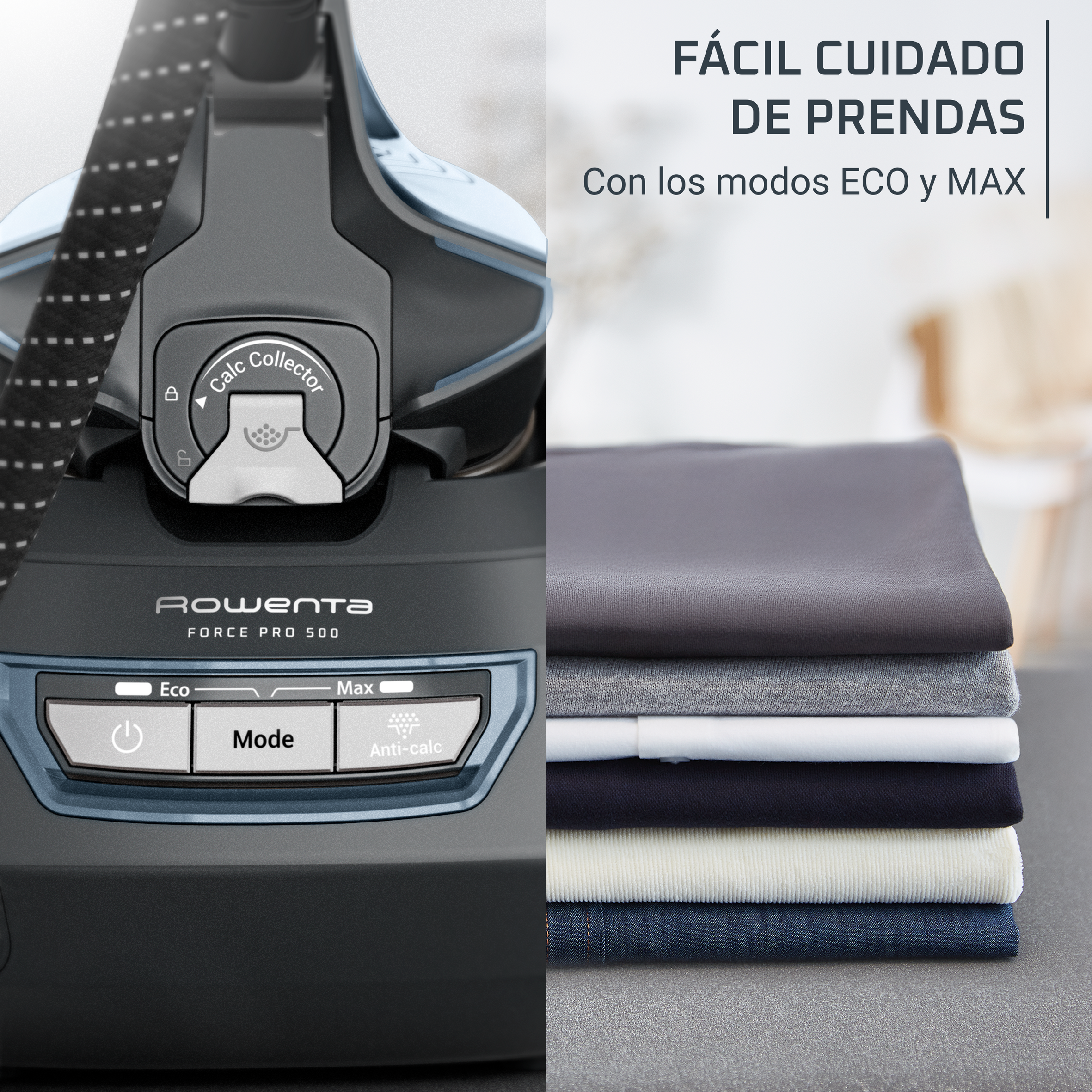 Facil cuidado de prendes con los modos ECO y MAX