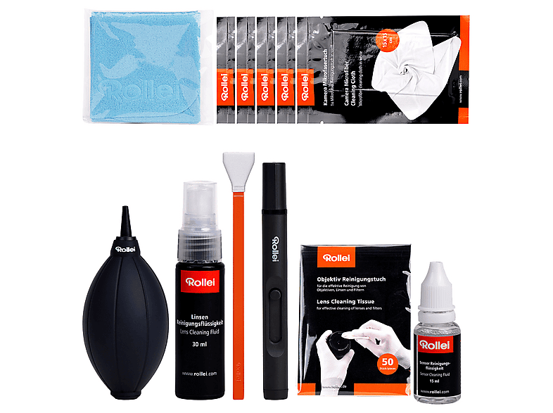 ROLLEI Sensorreinigungs-Kit XL für APS-C Kameras, Reinigungsset, Mehrfarbig