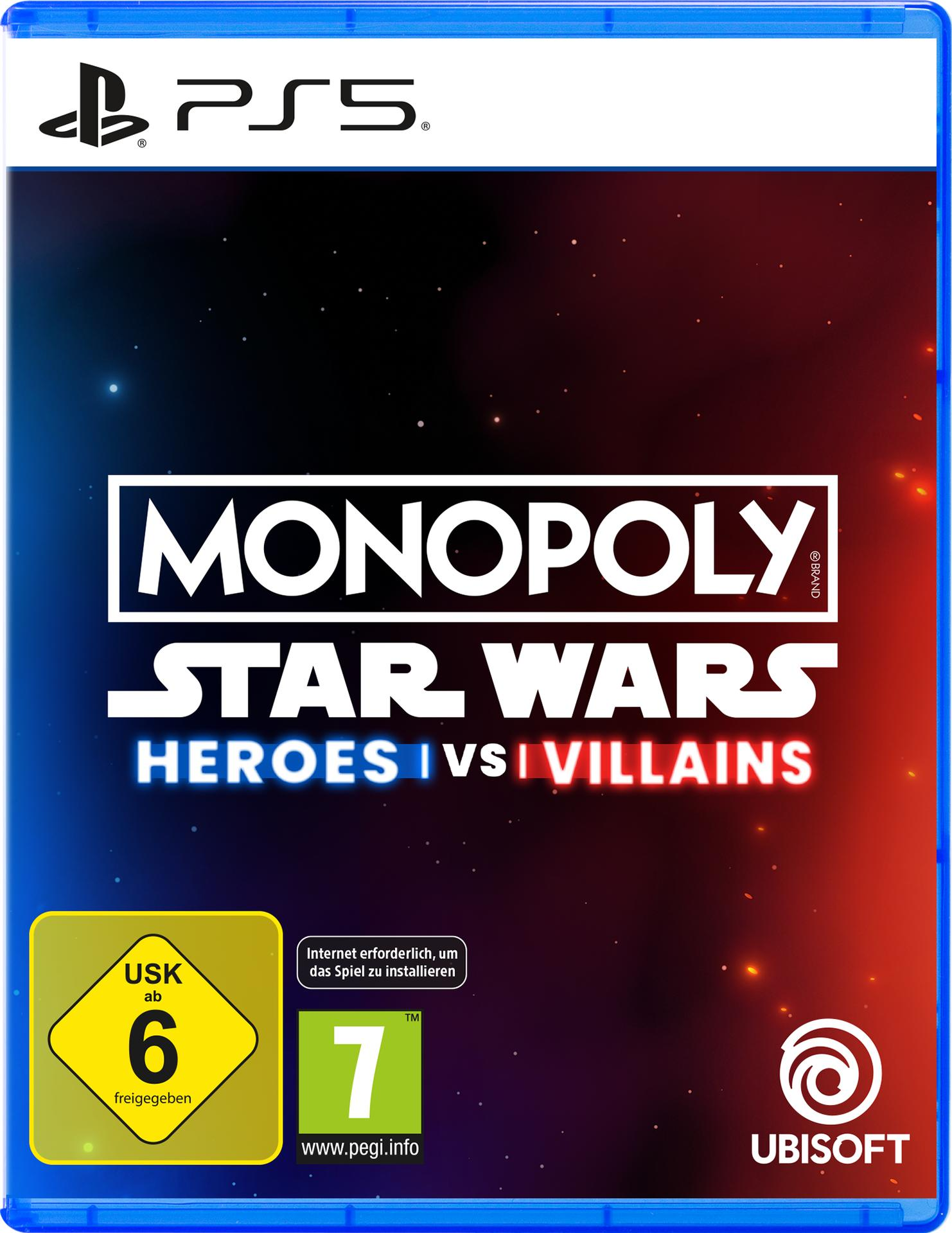 PS5 Spiel Monopoly Star Wars Heroes vs Villains, USK 6, PEGI 7.