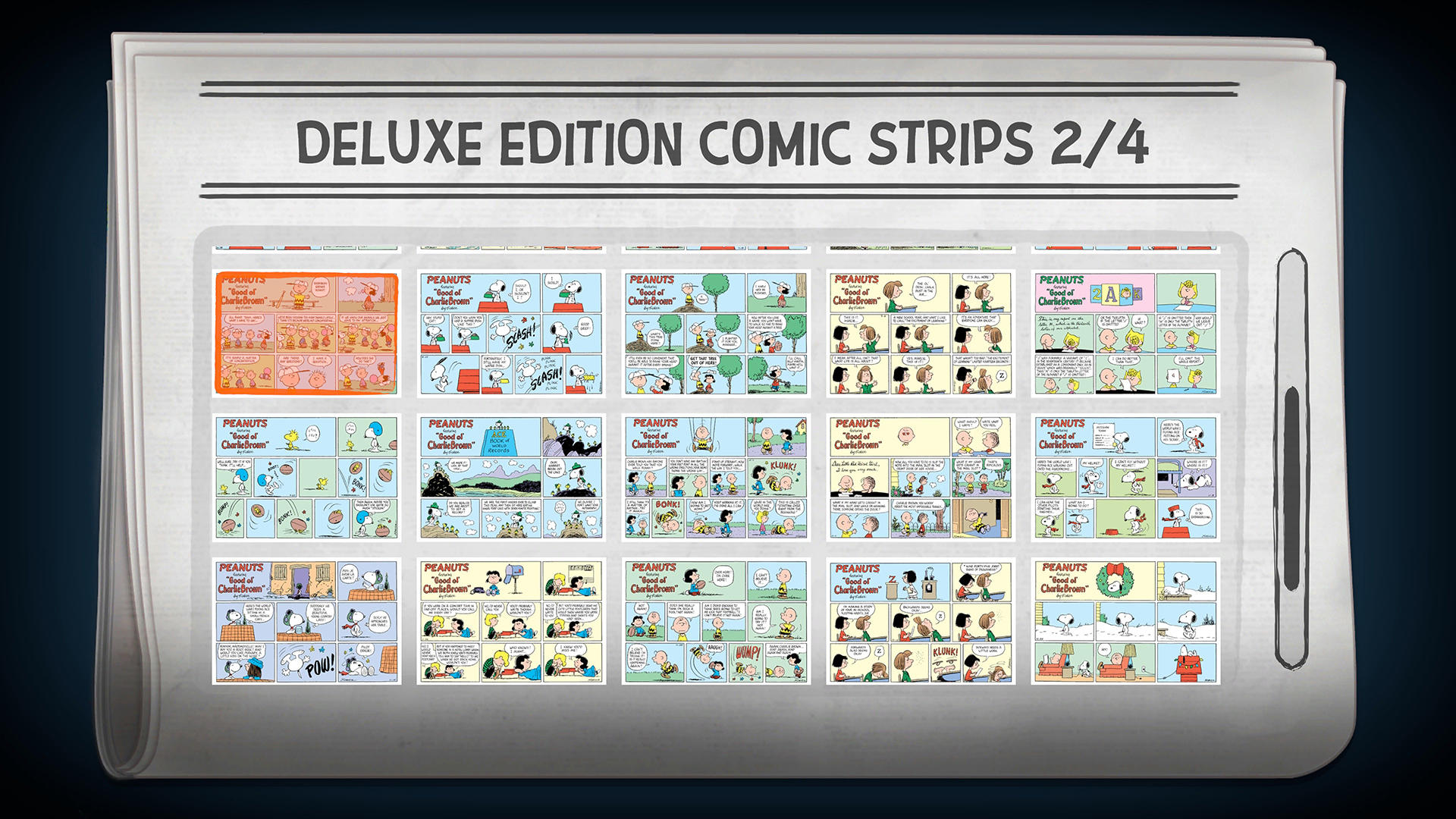 Seite 2/4 der Deluxe Edition Comic-Strips mit Peanuts-Figuren.