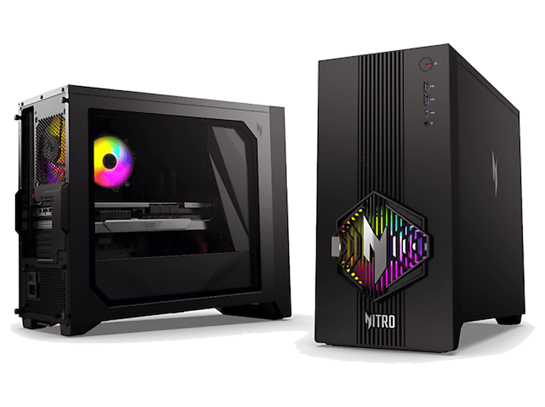 PC gaming - Acer NITRO N30-100_B850, AMD Ryzen™ 7 8700F, 32GB RAM, 1TB SSD, GeForce RTX™ 5060, Windows 11 Home, Negro