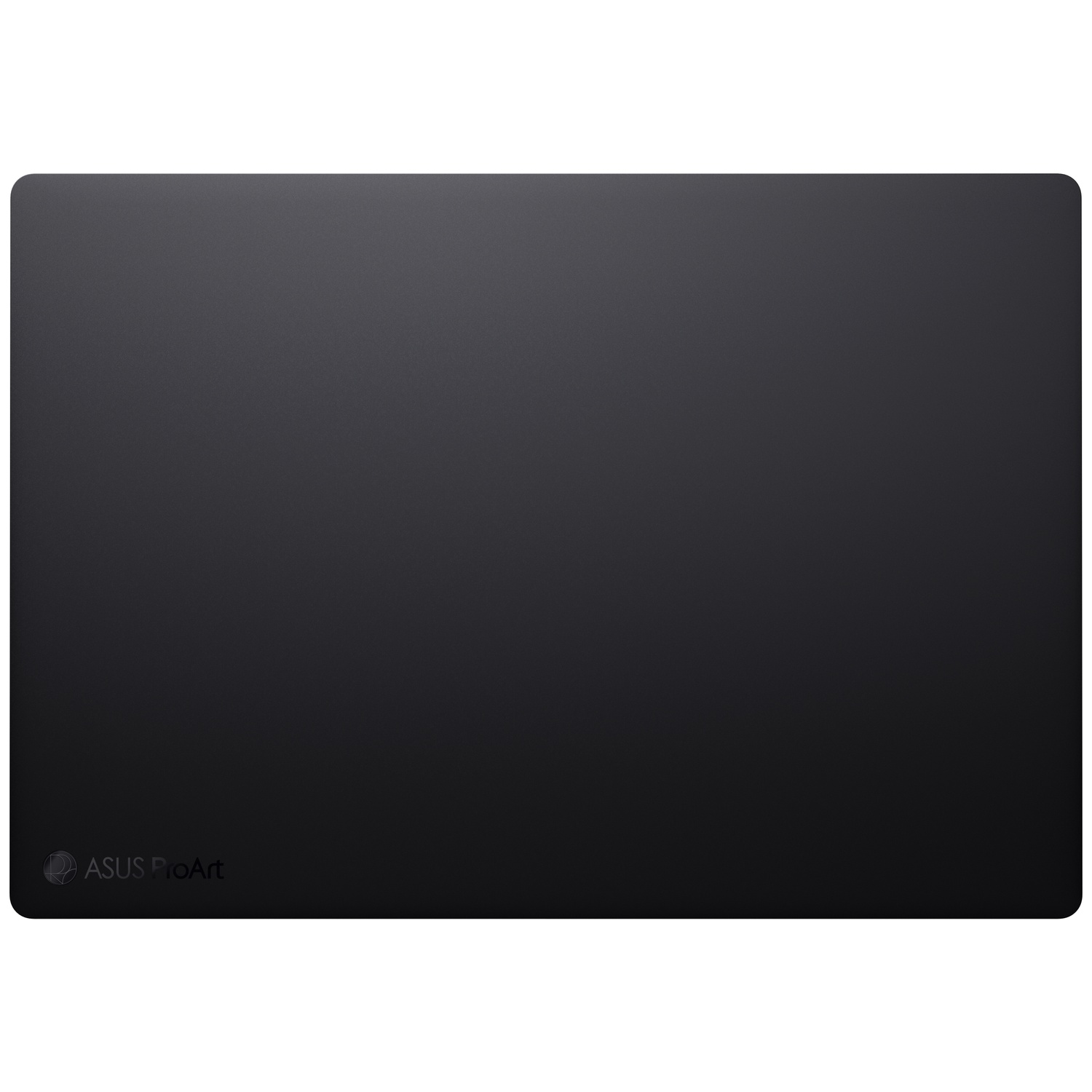 Boîtier d'ordinateur portable sombre et texturé avec logo ASUS ProArt en bas à gauche.