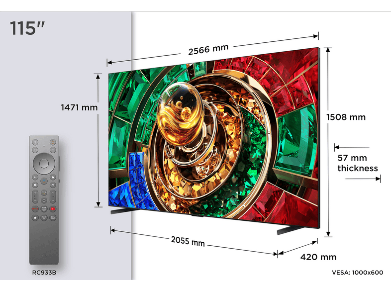 TCL 115RM9L (2026) 115 Zoll RGB-Mini LED TV — Foto 4 von 5