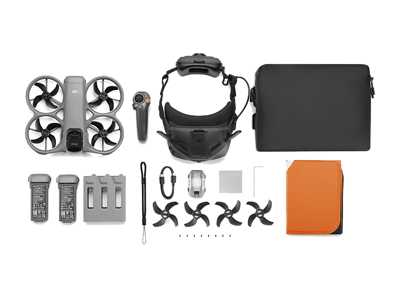 Dron - DJI Avata 360 Motion Fly More Combo , 64 MP, 23min Autonomía, Visión 360°, Vídeo HDR en 8K/60 fps, Detección Obstáculos Omnidireccional, Gris