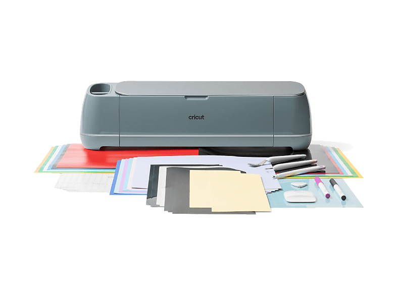 Plotter de corte - Cricut Maker™ 4 + Pack Essentials, Bluetooth y USB, Trabajas con +300 Materiales, Gris