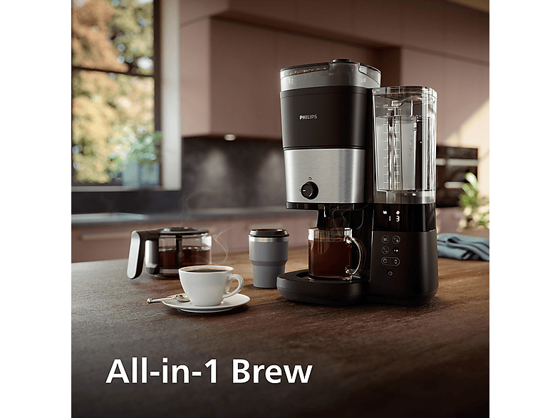 Philips HD 7888/90 All-in-1 Filterkaffeemaschine mit integriertem Mahlwerk Schwarz — Foto 4 von 5
