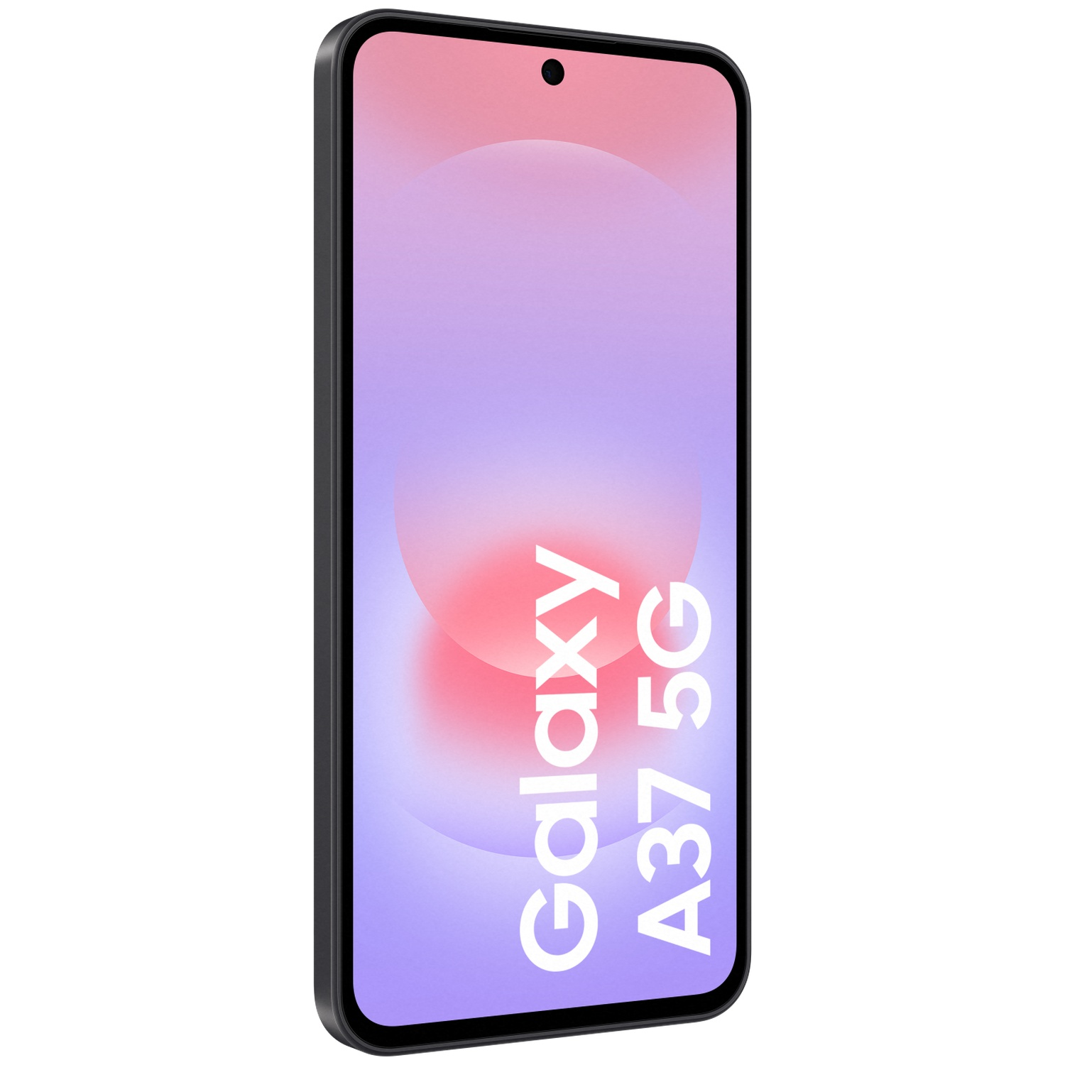 A black smartphone displaying "Galaxy A37 5G" text.
