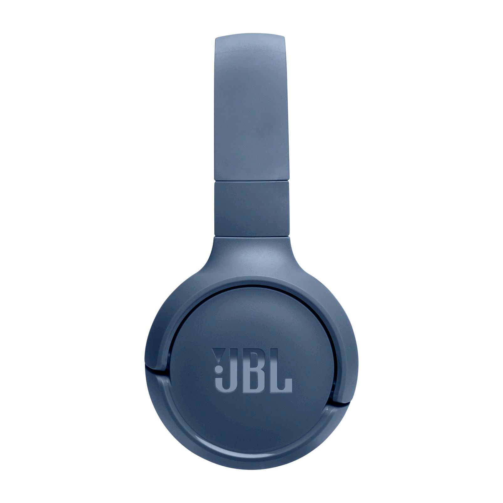 Blaue JBL Kopfhörer mit verstellbarem Bügel, auf weißem Hintergrund.