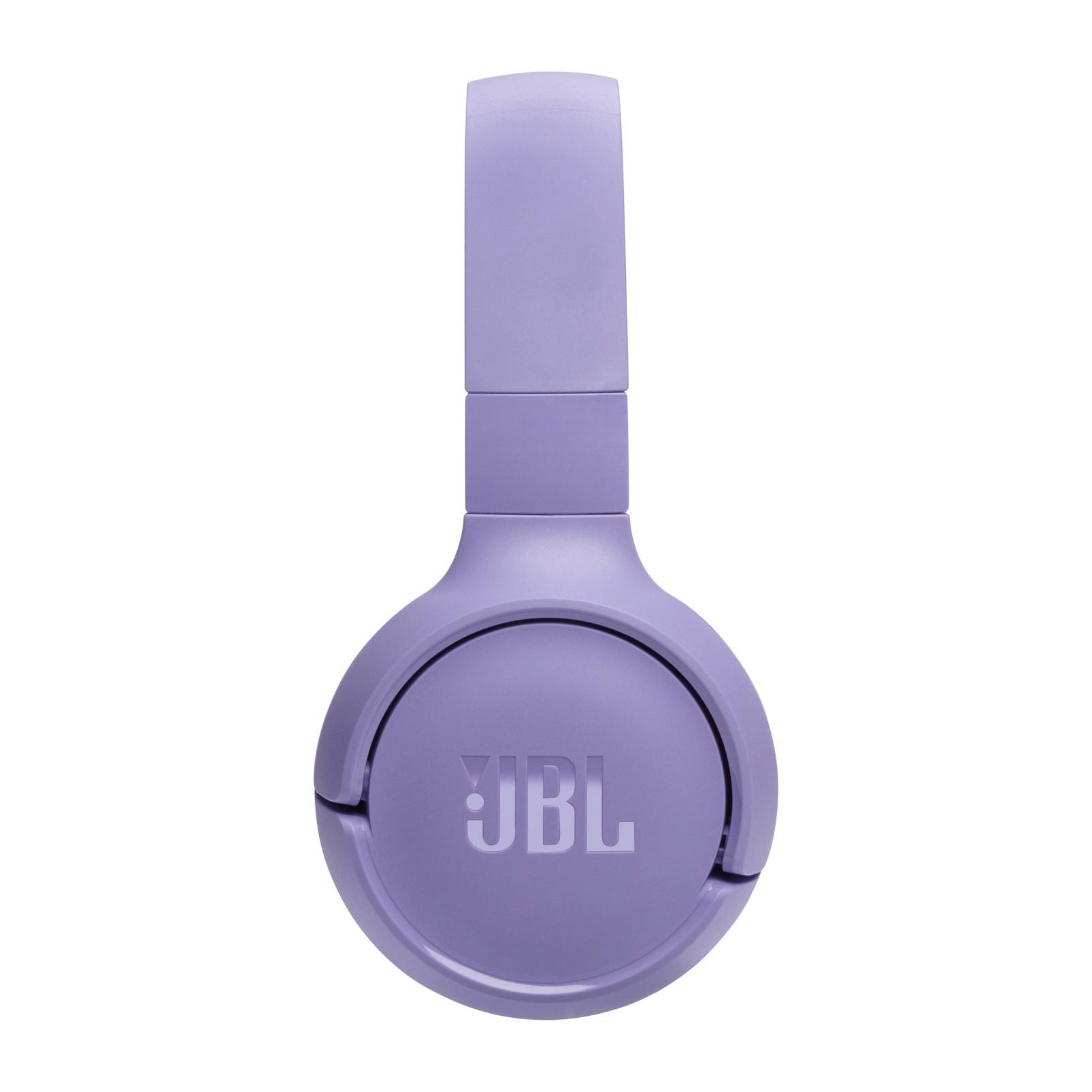 Lila JBL Kopfhörer mit verstellbarem Bügel, auf weißem Hintergrund.