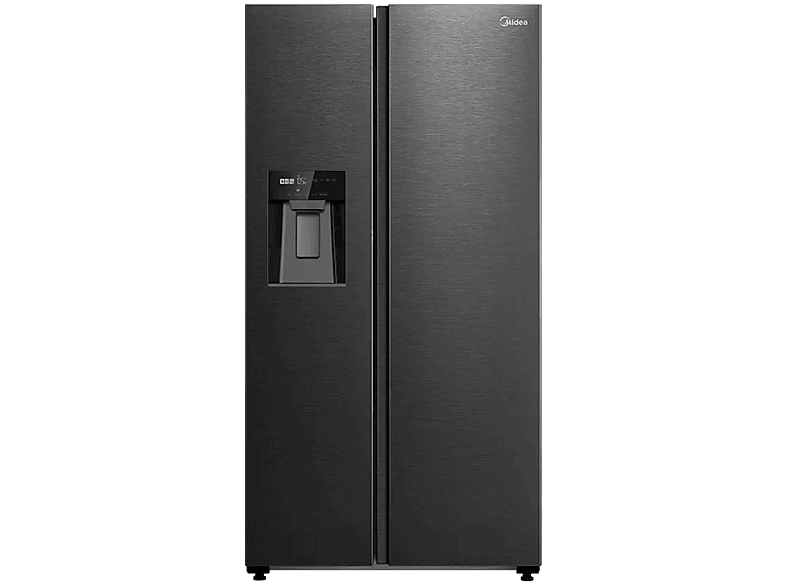 Midea MDRS761MYC45 Side by Side Kühl- und Gefrierkombination (573 l, C, 1793 mm hoch, No Frost (verminderte Eisbildung), Schwarz)