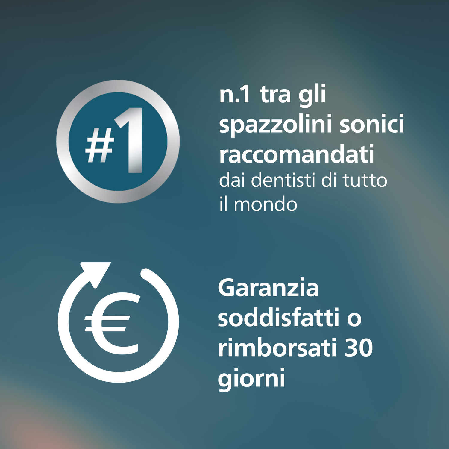 N.1 spazzolino sonico raccomandato dai dentisti. Garanzia soddisfatti o rimborsati 30 giorni.