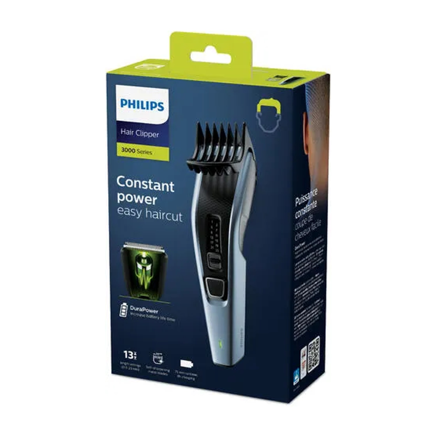 Scatola tagliacapelli Philips Serie 3000 con immagine del dispositivo.