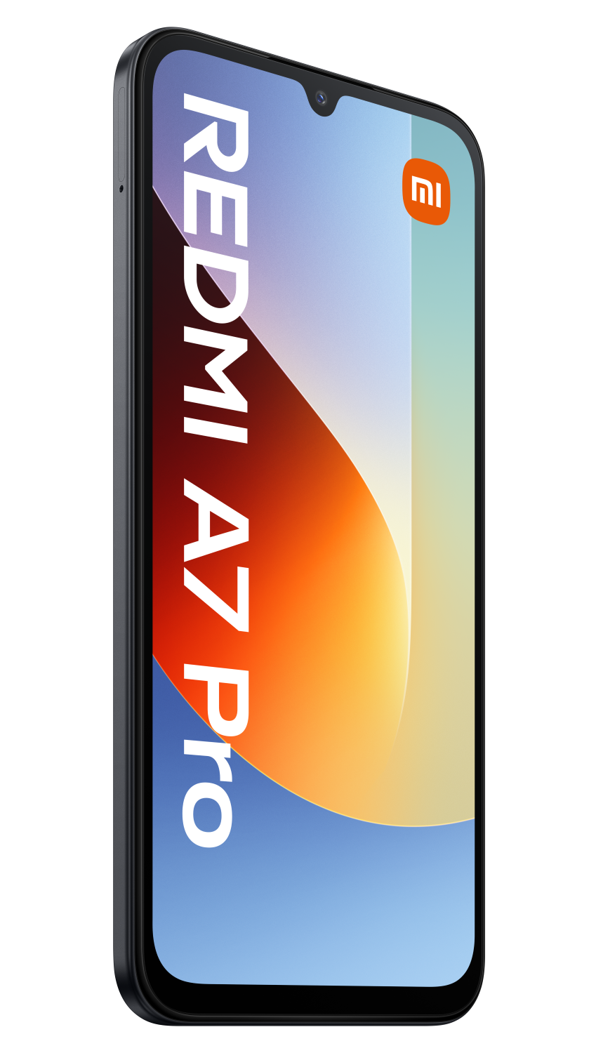 Szary smartfon z napisem "REDMI A7 PRO" i logo Xiaomi.