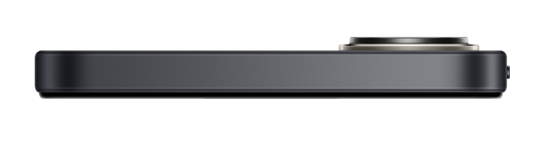 Zbliżenie na bok szarej słuchawki z modułem kamery.