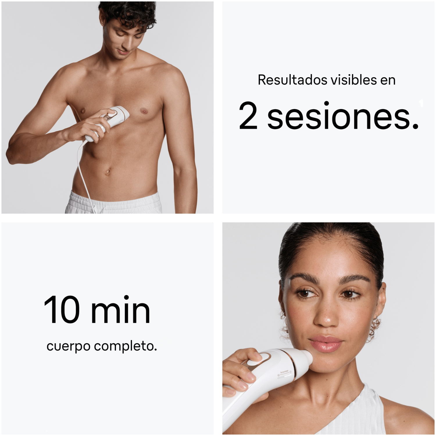 Resultados visibles en 2 sesiones. 10 minutos cuerpo completo