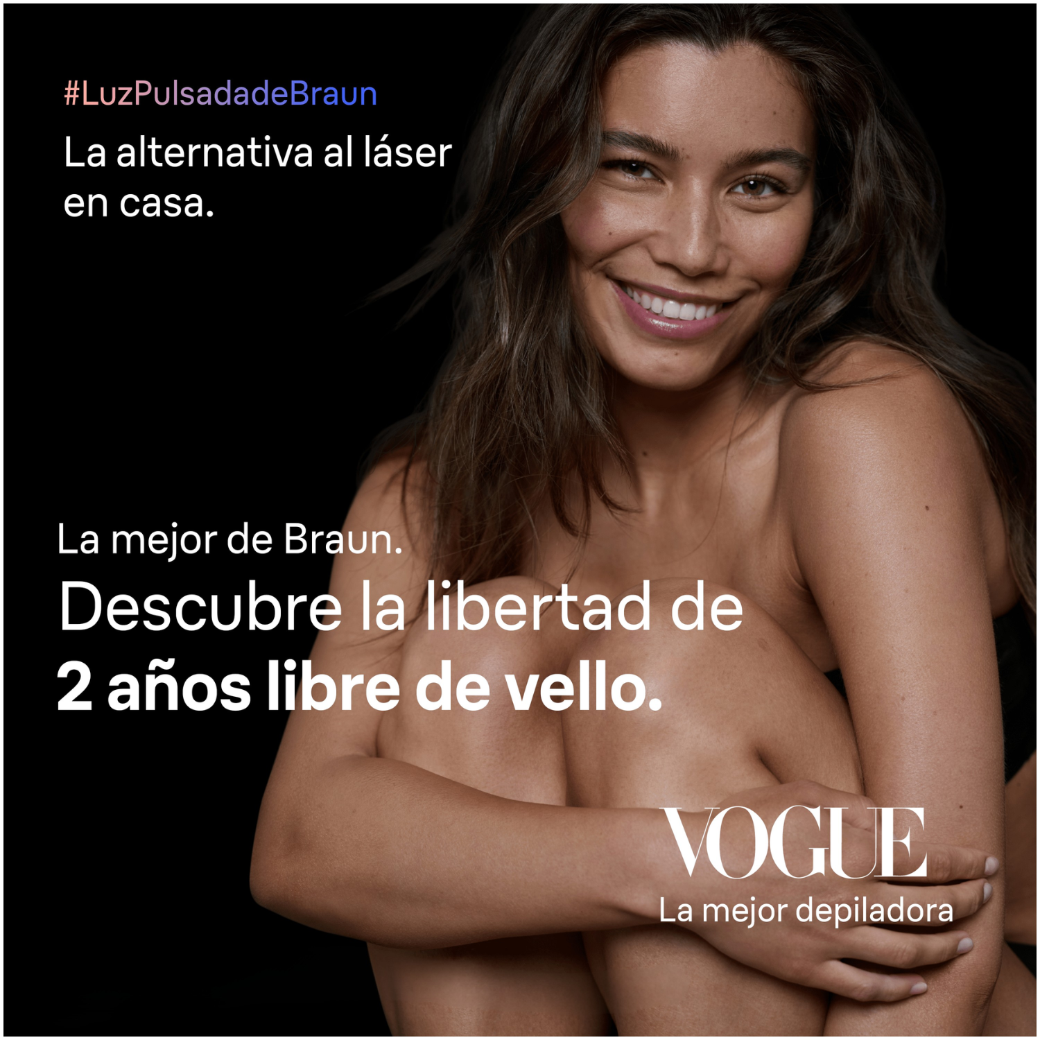 #luzpulsadadebraun La alternativa al láser en casa. La mejor de Braun. Descubre la libertad de 2 años libre de vello. Vogue. La mejor depiladora.