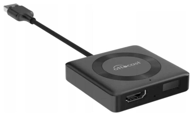 Czarny odbiornik Ottocast z portami HDMI i USB.