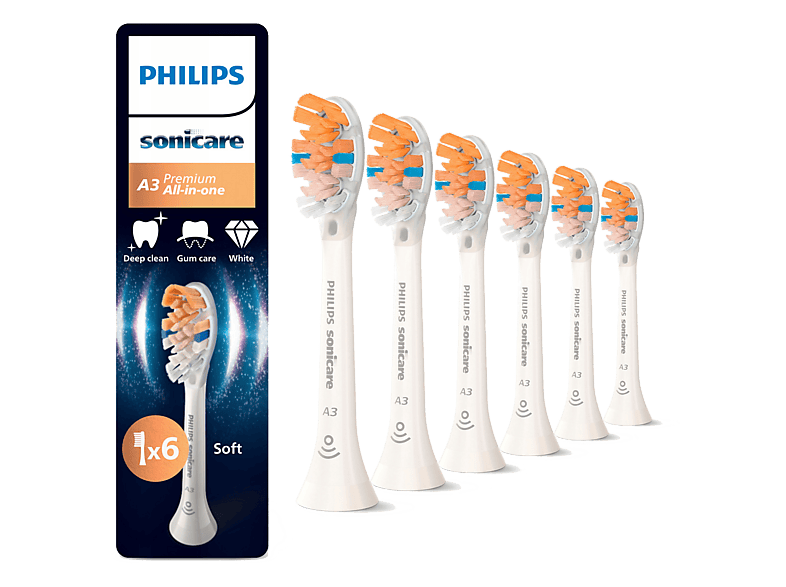 Philips Sonicare A3 Premium All-in-One HX9096/87 6szt.