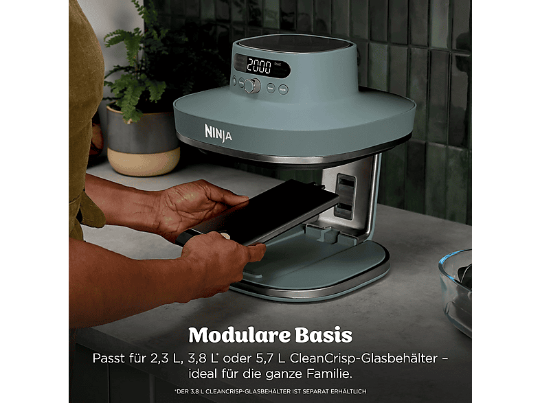 NINJA AS101EUGY CRISPi PRO XL 7-in-1 Air-Fryer, Heißluftfritteuse Heißluftfritteuse