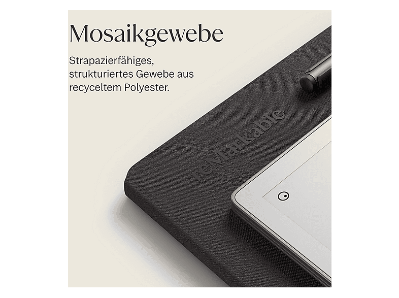 REMARKABLE BookFolio Pro Mosaic Weave, Sleeves, reMarkable, Paper Pro, Basalt
