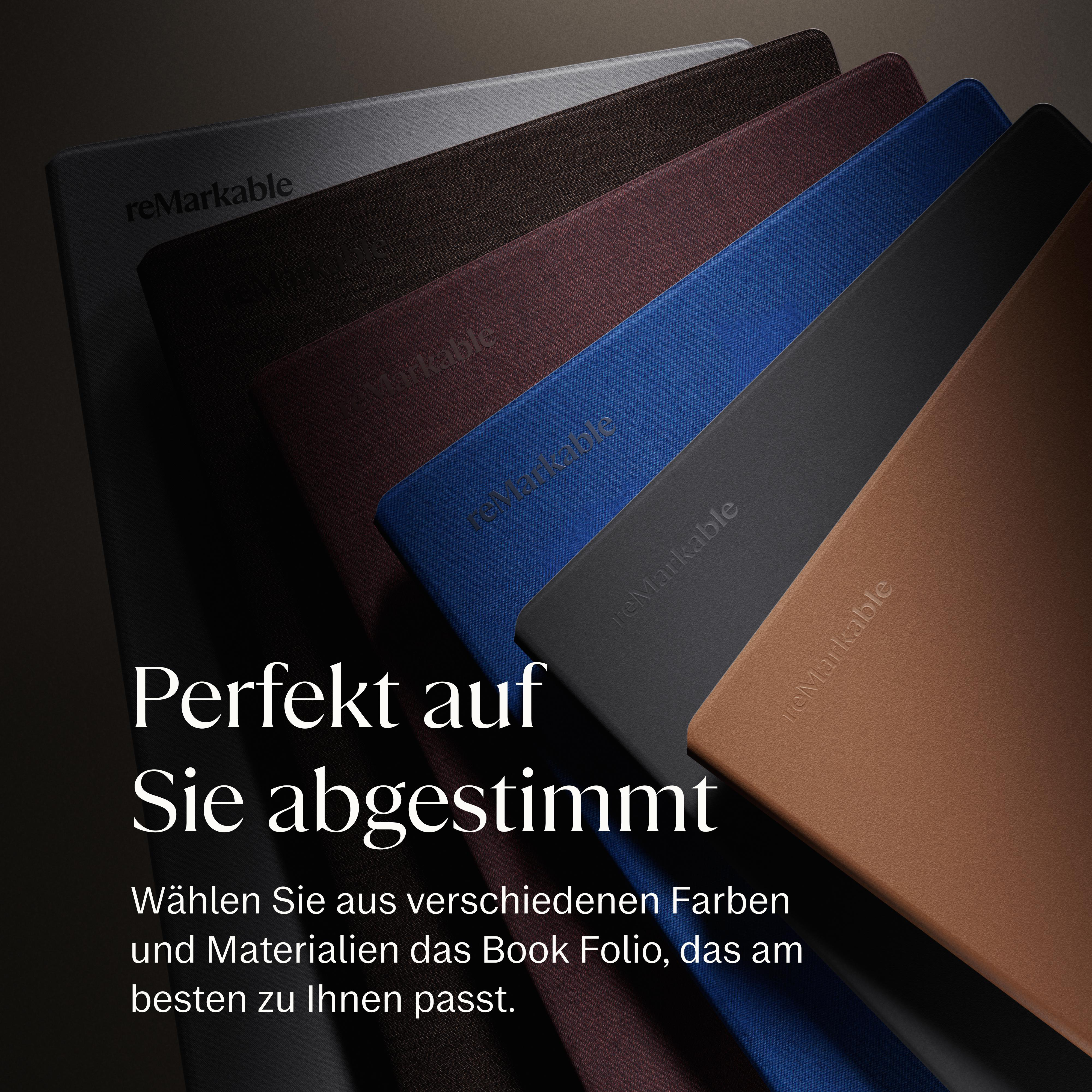 Mehrere reMarkable Book Folios in verschiedenen Farben und Materialien.