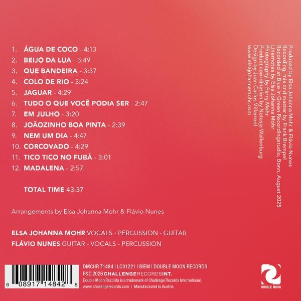 CD-Rückseite mit Titelliste, Credits und Barcode in Rot und Weiß.
